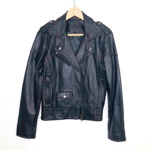 Blank NYC Small black studded vegan leather motorcycle jacket